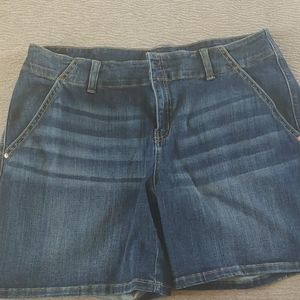 Maurices 16 Dark Blue Jean Shorts Very Stretchy
